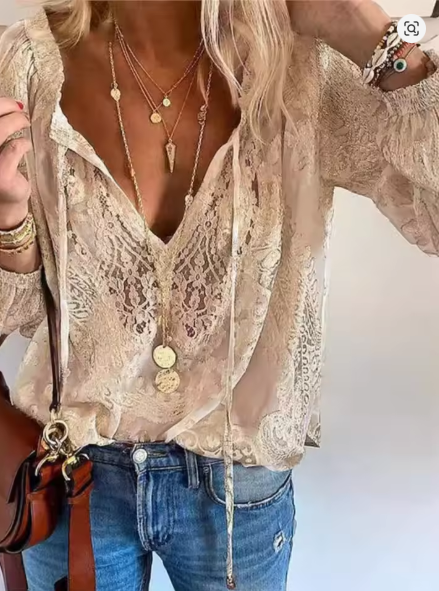 Drune | Gehäkelte Boho-Bluse für Frauen