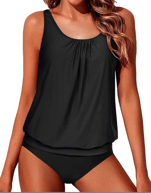 Drune | Athletische Zweiteilige Tankini Badeanzüge Für Frauen Bauchkontrolle Schwimmanzüge