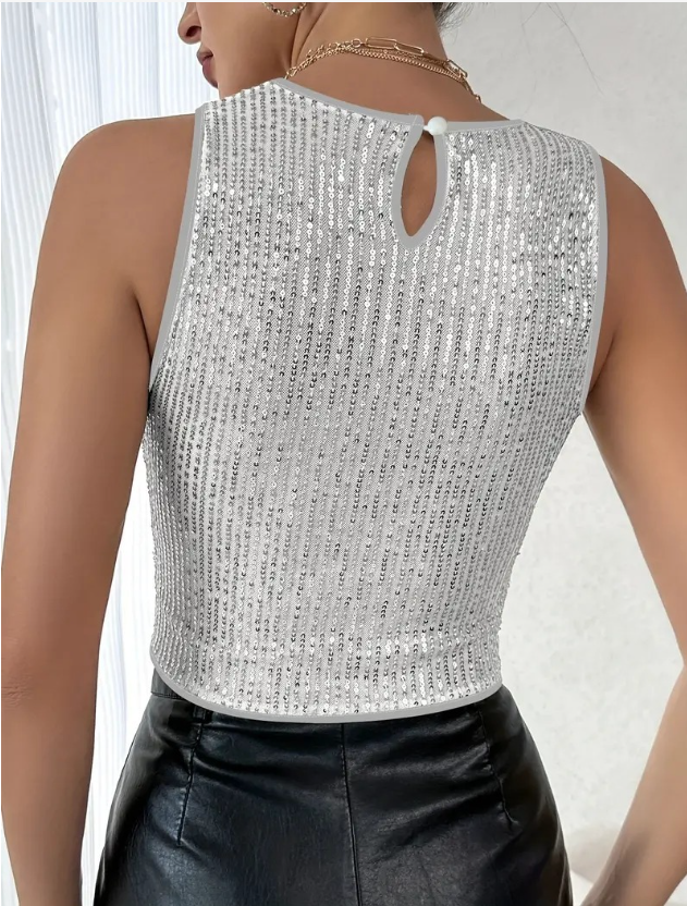 Drune | Funkelnde Pailletten Top Für Einen Glamourösen Look