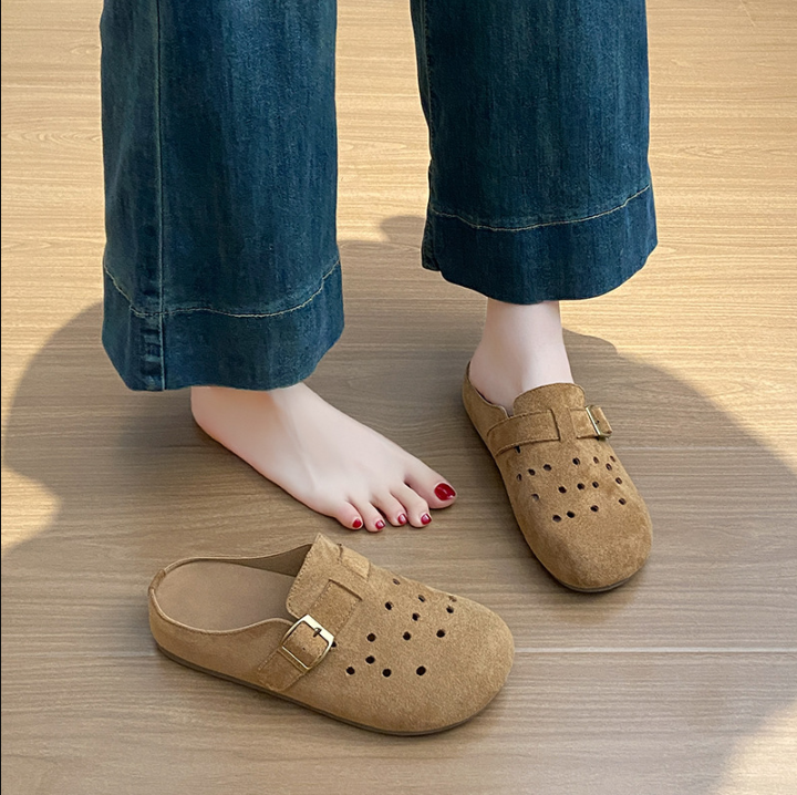 Drune | Retro Kork Clogs Mit Slingback