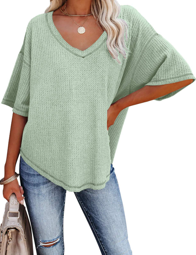 Damen lässiges Sweatshirt mit überschnittenen Ärmeln und lockerer Passform Drune