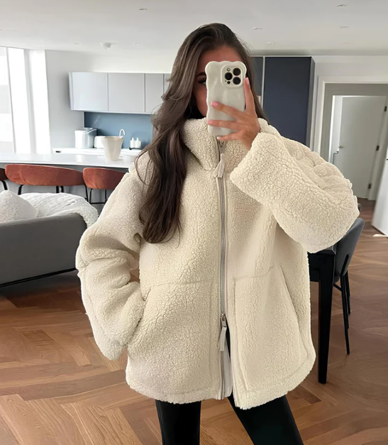Drune | Damen Sherpa Reißverschlussjacke