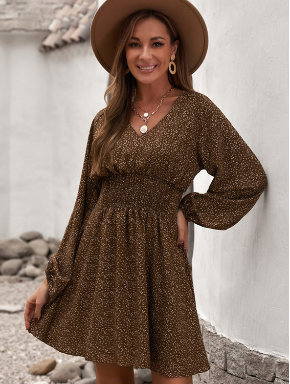 Drune | Luxuriöses Schiftkleid mit Punktemuster