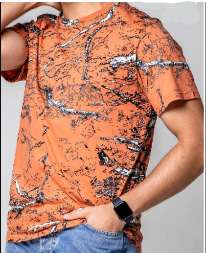 Herren T-Shirt mit modernem Streifendruck und weichem Stoffmaterial Drune