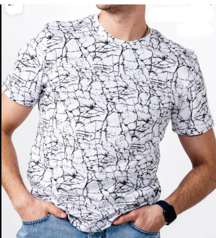 Herren T-Shirt mit modernem Streifendruck und weichem Stoffmaterial Drune