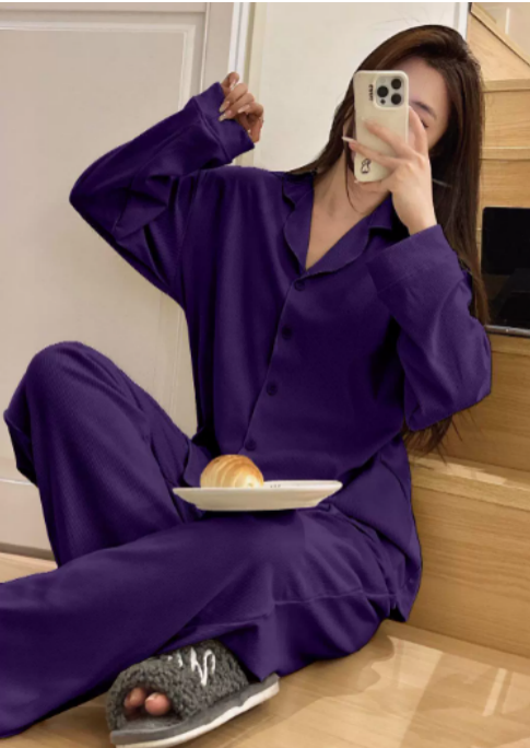 Drune | Satin PyjamA-Satz mit Weitem Hose