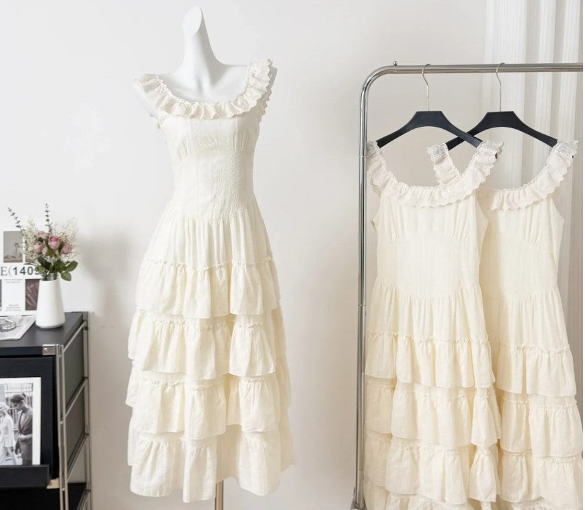 Drune | Elegantes Ärmelloses Rüschentorte Kleid