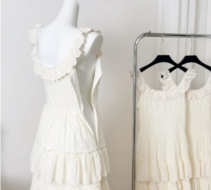 Drune | Elegantes Ärmelloses Rüschentorte Kleid