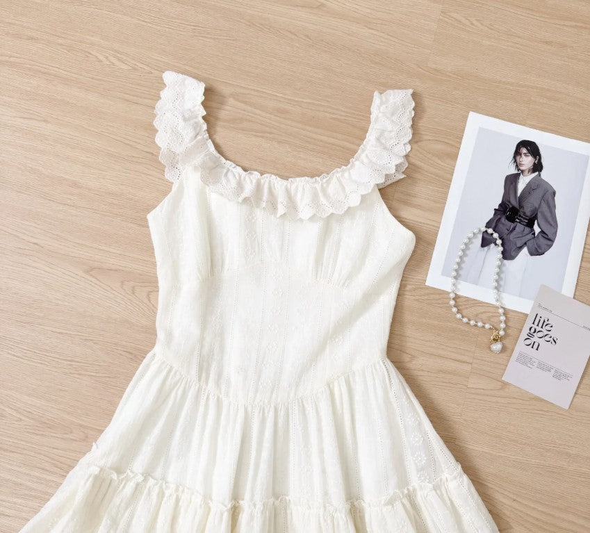 Drune | Elegantes Ärmelloses Rüschentorte Kleid