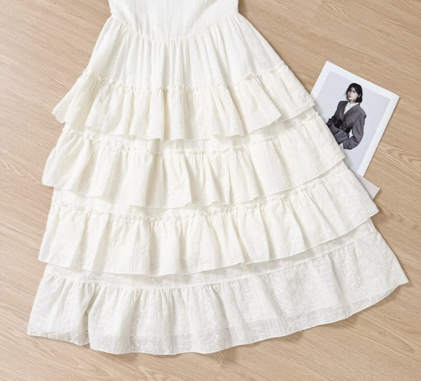 Drune | Elegantes Ärmelloses Rüschentorte Kleid