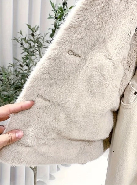 Drune | Damen Jeansjacke mit Teddyfutter – Gefütterte Übergangsjacke im Streetstyle-Look