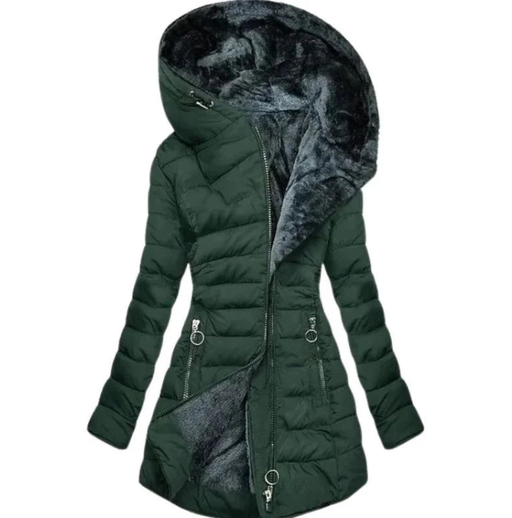 Drune | Parka Winterjacke mit Kapuze Pelzfutter