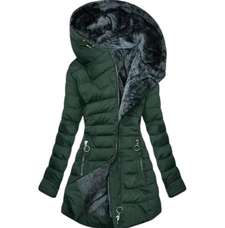 Drune | Parka Winterjacke mit Kapuze Pelzfutter