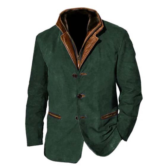 Drune | Blazer - Geschichteter Kragen und Knopf-Front-Design