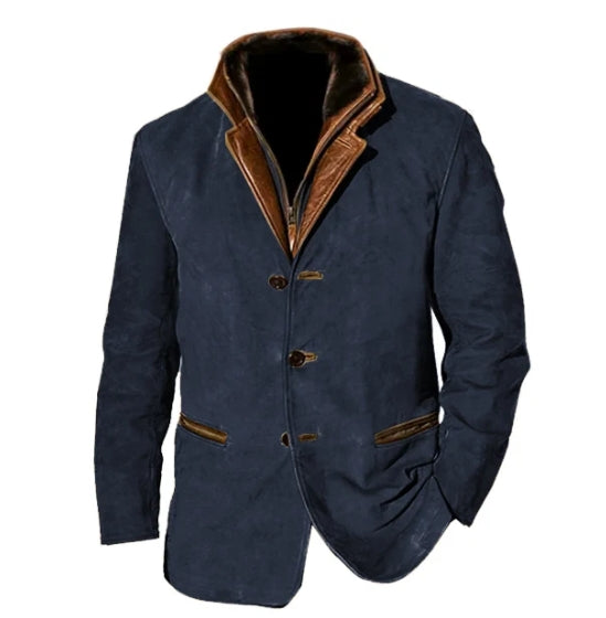 Drune | Blazer - Geschichteter Kragen und Knopf-Front-Design