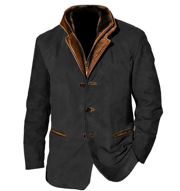 Drune | Blazer - Geschichteter Kragen und Knopf-Front-Design
