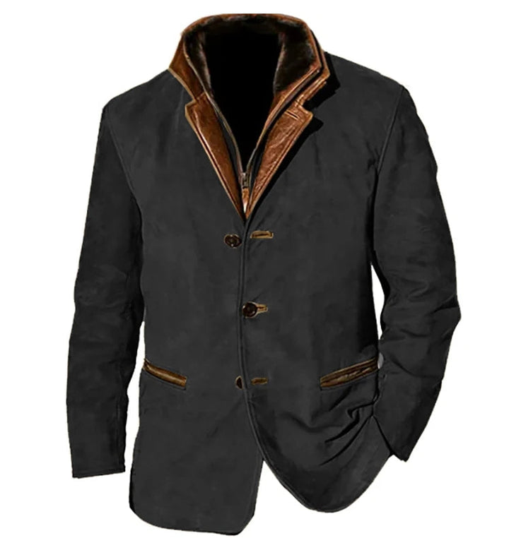 Drune | Blazer - Geschichteter Kragen und Knopf-Front-Design