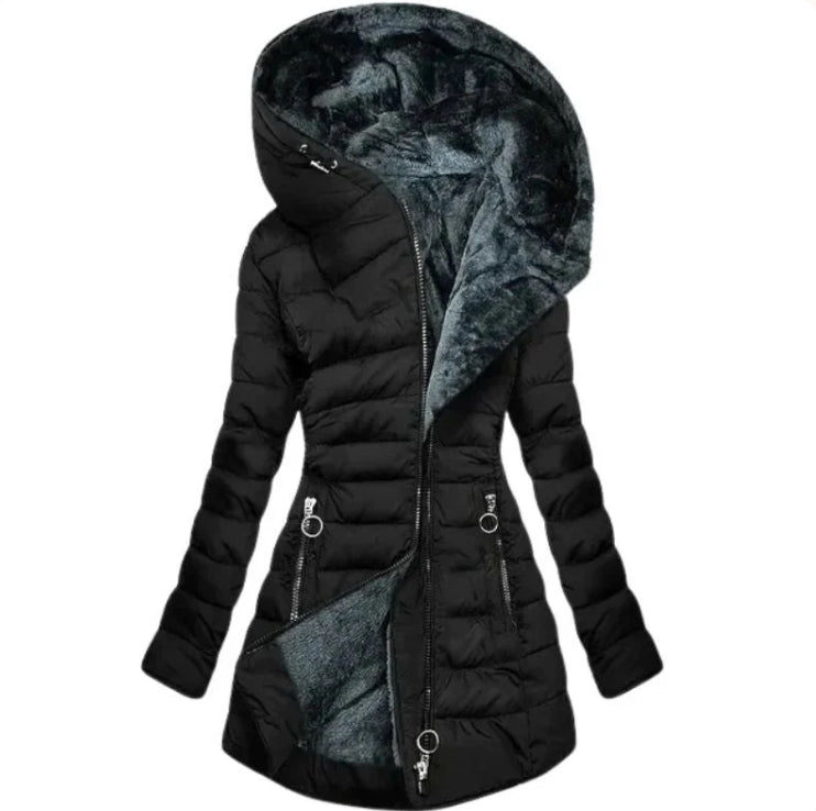 Drune | Parka Winterjacke mit Kapuze Pelzfutter