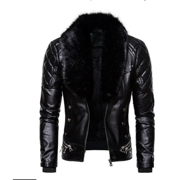 Drune | Freizeitjacke aus veganem Leder mit Kunstfell für Damen - Perfekt für den Alltag