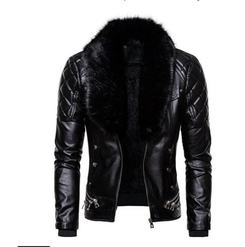 Drune | Freizeitjacke aus veganem Leder mit Kunstfell für Damen - Perfekt für den Alltag
