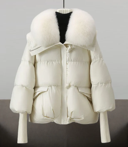 Drune | Steppjacke für Damen mit Pelzbesatz