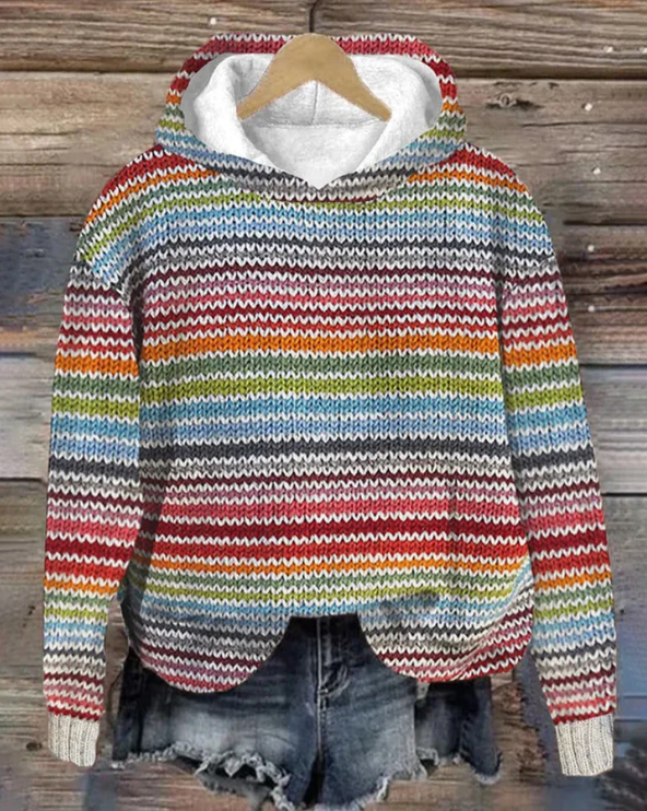 Drune | Bequemer Pullover mit langen Ärmeln in Regenbogenfarben