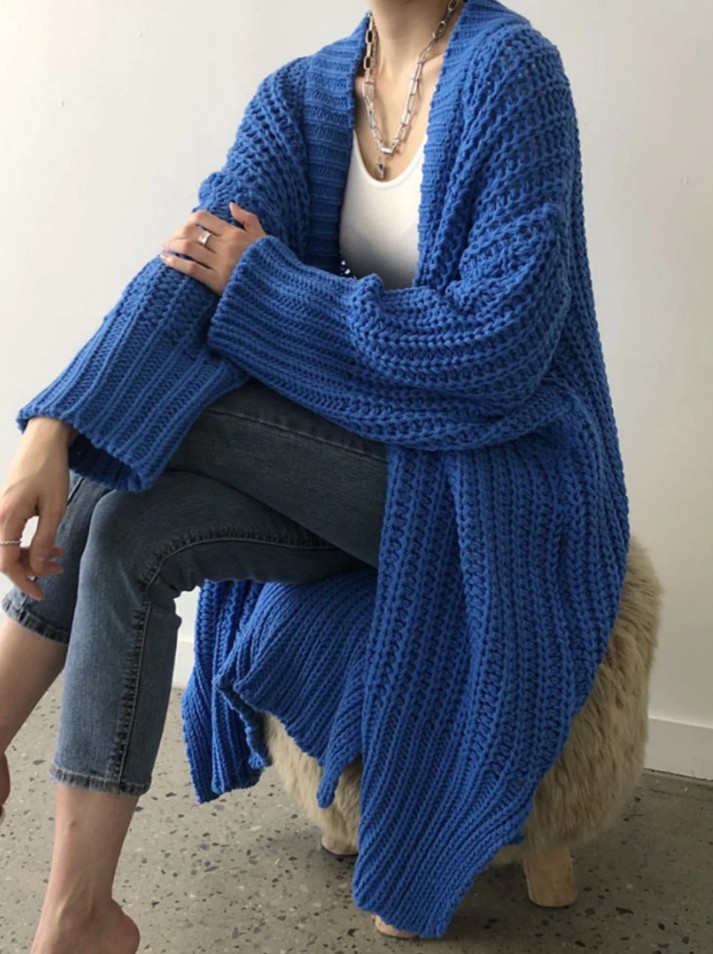 Drune | Stilvolle Lange Damen-Strickjacke