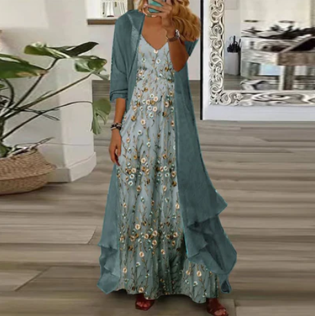 Drune | Blaues Maxikleid