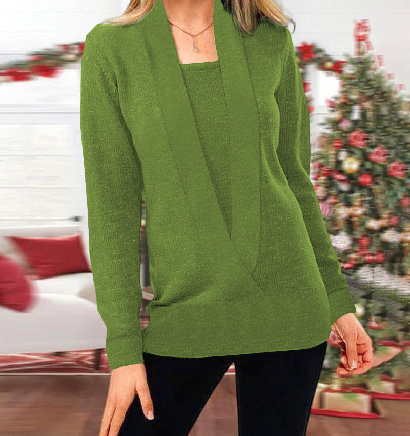 Drune | Eleganter Strickpullover mit tiefem Ausschnitt