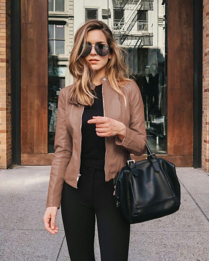 Drune | Damen Slim Fit Lederjacke
