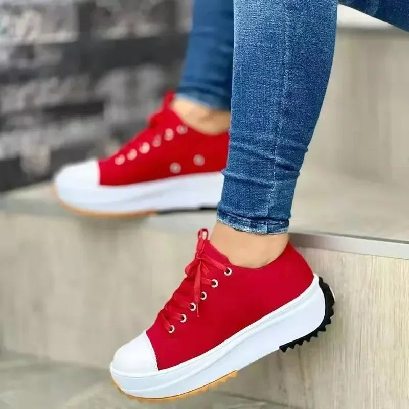 Drune | Canvas Sneakers Lässige Schnürschuhe