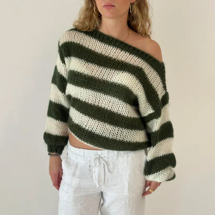 Drune | gestreifter lockerer schicker Pullover