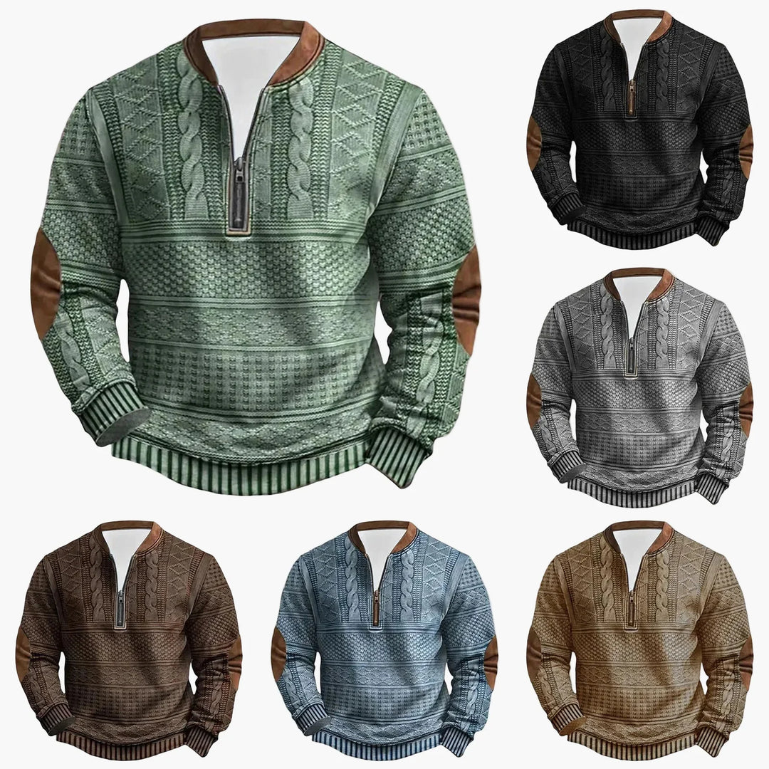 Drune | Outdoor Casual Pullover mit Stehkragen und Zipper - Modischer Freizeit-Sweater für Alltag und Freizeit