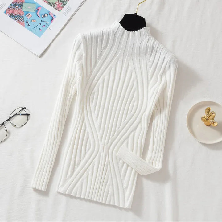Drune | Damen Strickpullover mit Rollkragen und langen Ärmeln