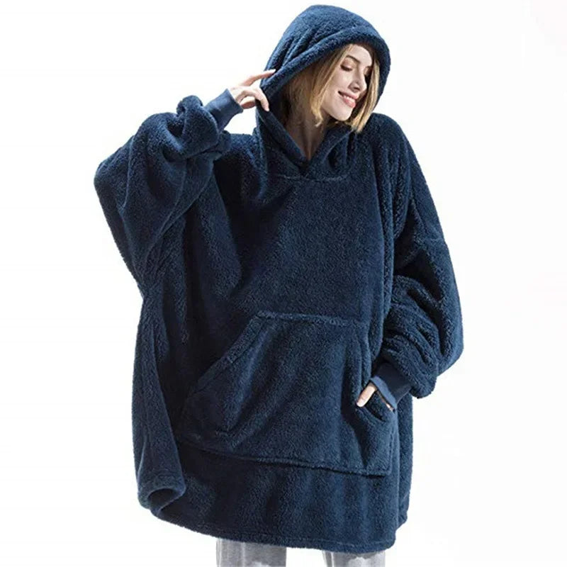 Drune | Übergroßer Flanell-Decken Hoodie für Herren & Damen