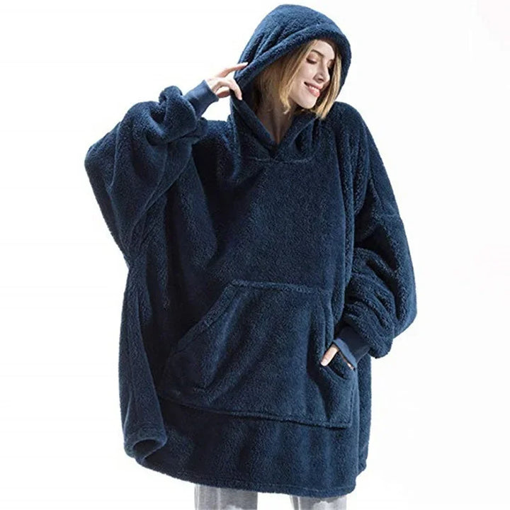 Drune | Übergroßer Flanell-Decken Hoodie für Herren & Damen