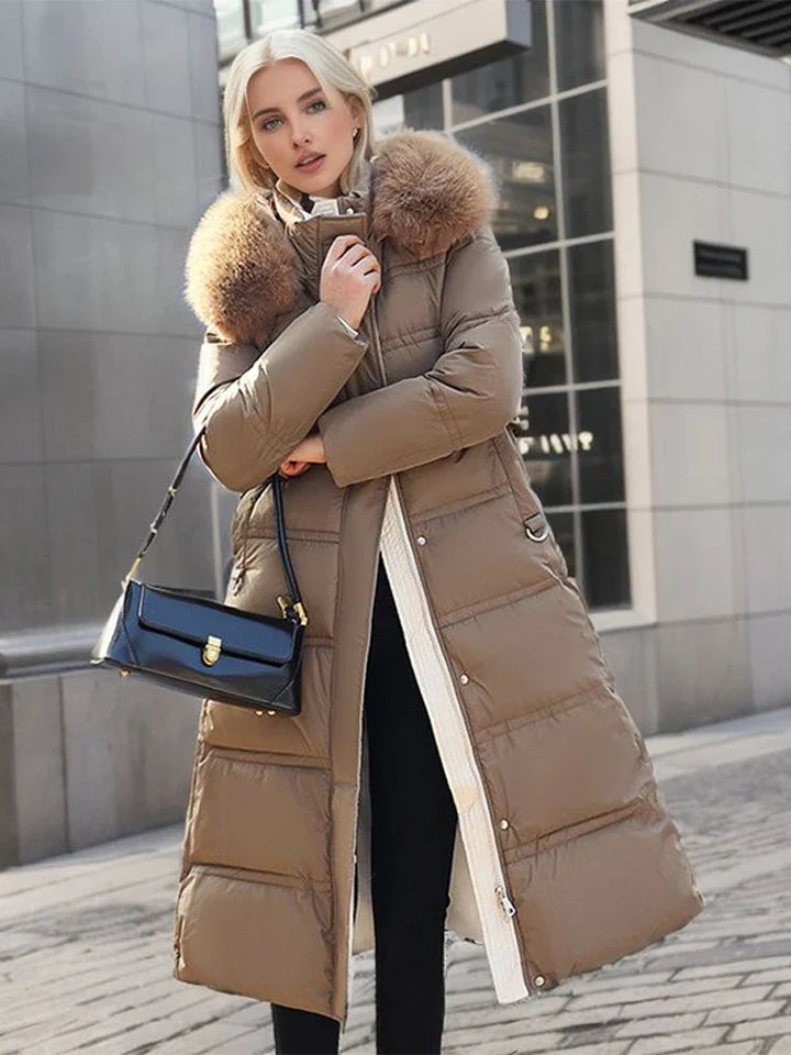 Drune - Winterjacke mit Fellkragen und Gürtel