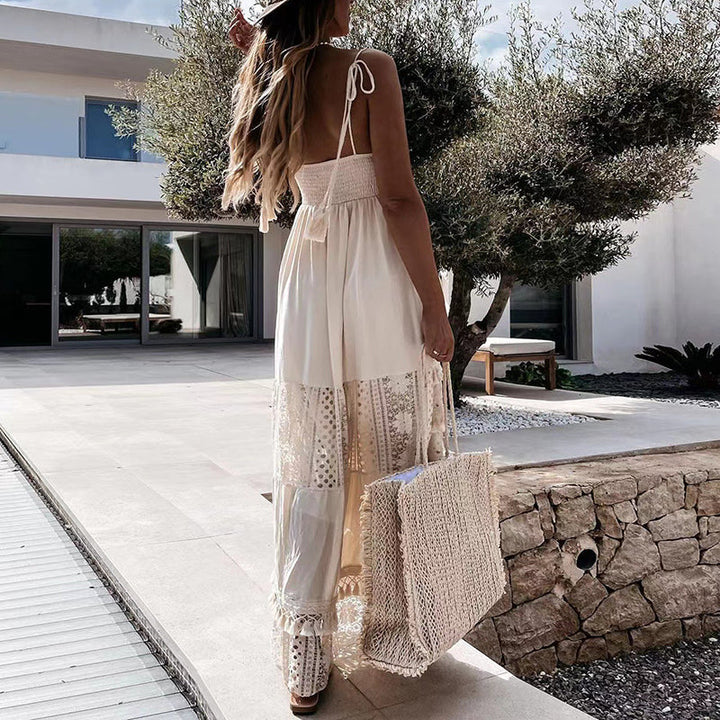 Drune | Spitzen Boho Fließkleid