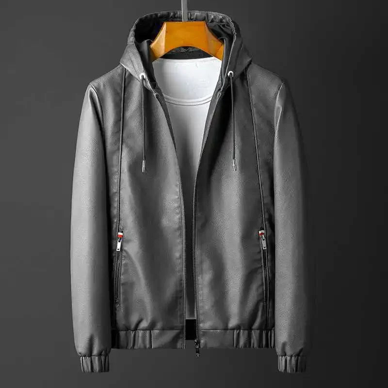 Drune | Kapuzenlederjacke