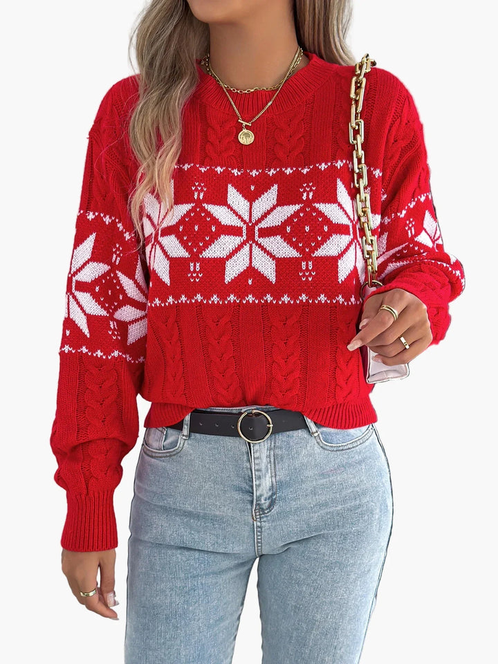 Drune | Winter Pullover mit Norwegermuster - Gemütlicher Strickpullover für Weihnachten & Alltag