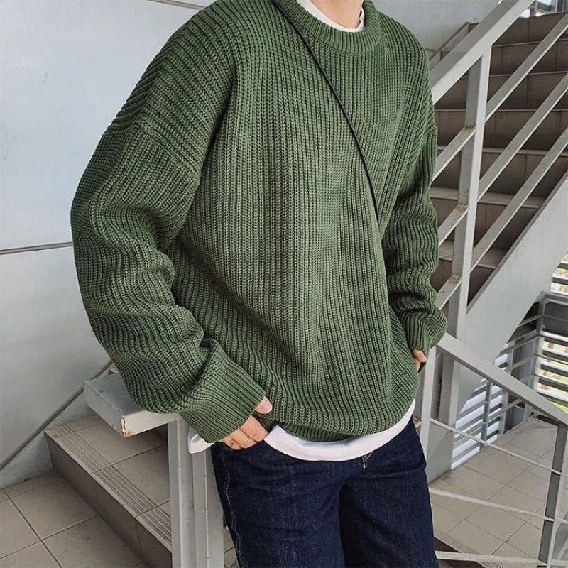Drune - Herren Slim Fit Wollpullover für den Herbst