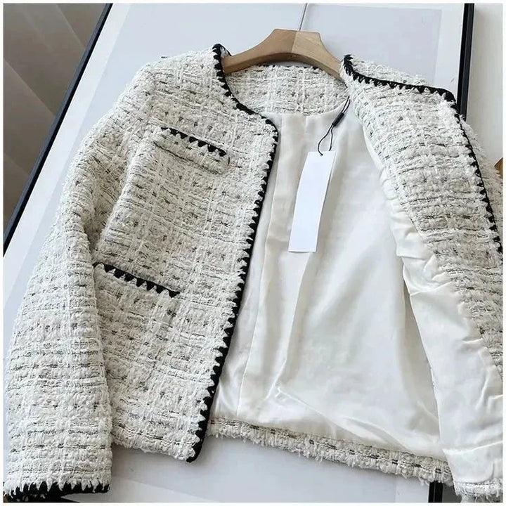 Drune | Tweedjacke - Kontrastbesatz - Elegant und feminin - Klassische Oberbekleidung