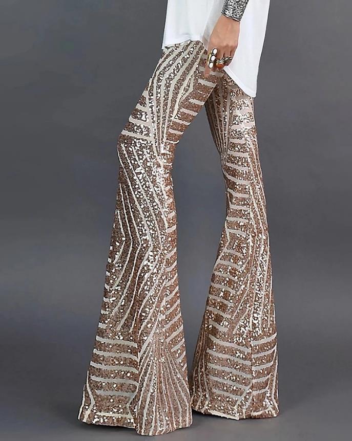 Damen Schlaghose mit Glitzer & Schlagdesign | Drune