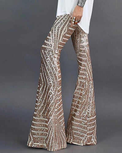 Damen Schlaghose mit Glitzer & Schlagdesign | Drune