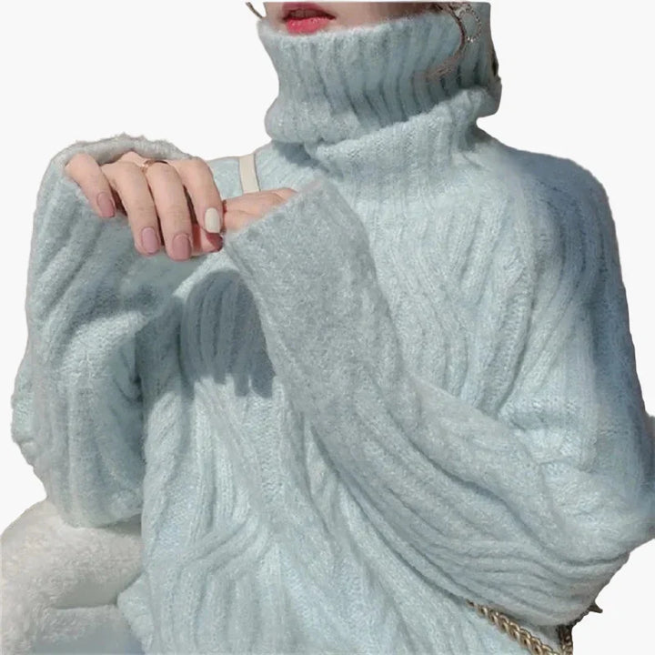 Drune | Strickpullover im koreanischen Stil mit lockerem Schnitt und Rollkragen - Modischer Herbst- und Winterpullover