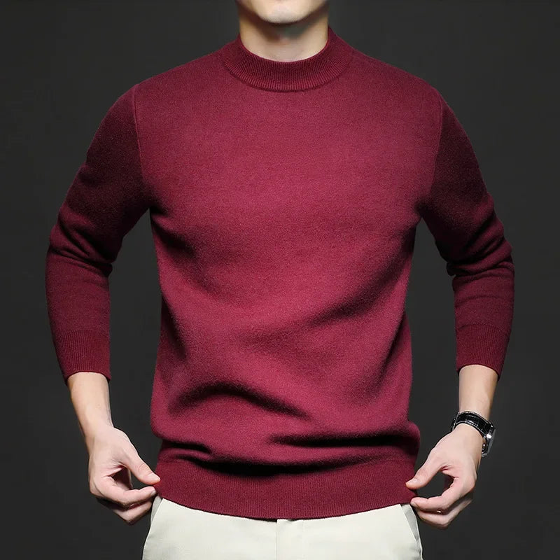 Drune | Klassischer Strickpullover Rundhals Zeitloses und Elegantes Aussehen