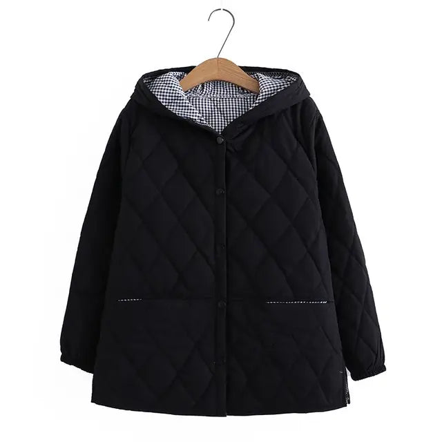 Drune | Übergrößen Winterjacke aus Baumwolle für Damen