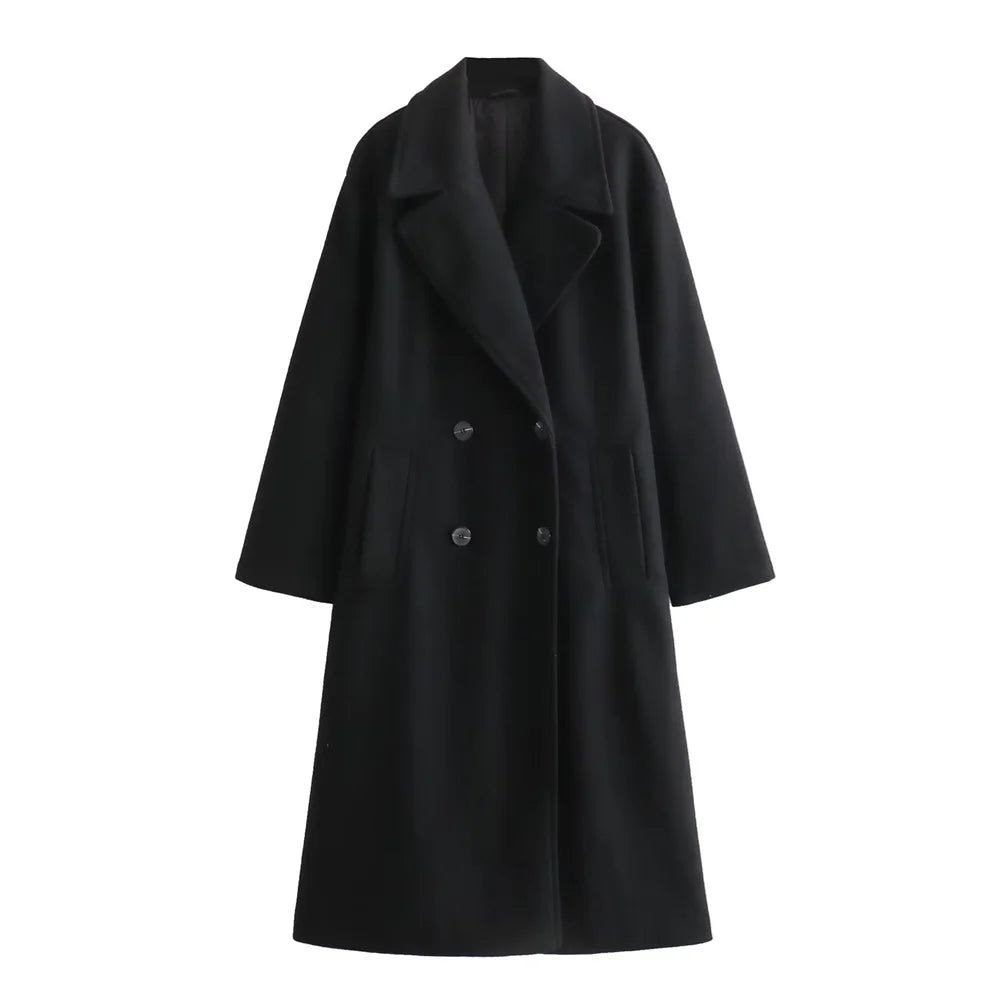 Drune | Eleganter langer Wintermantel für Damen
