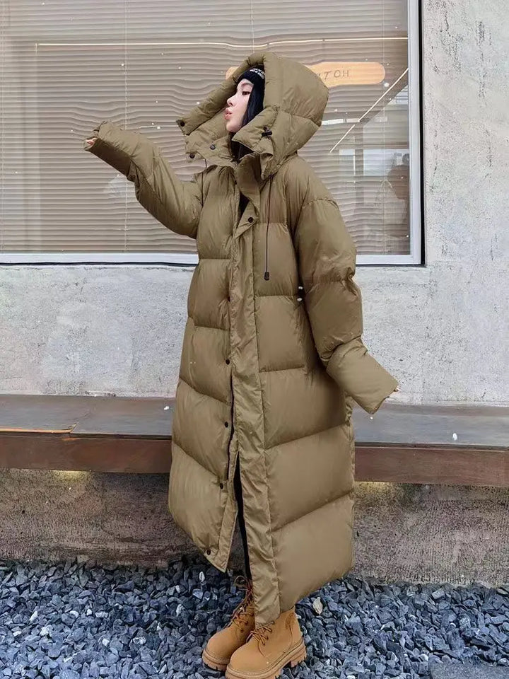 Drune | Gefütterte Lange Pufferjacke für Frauen