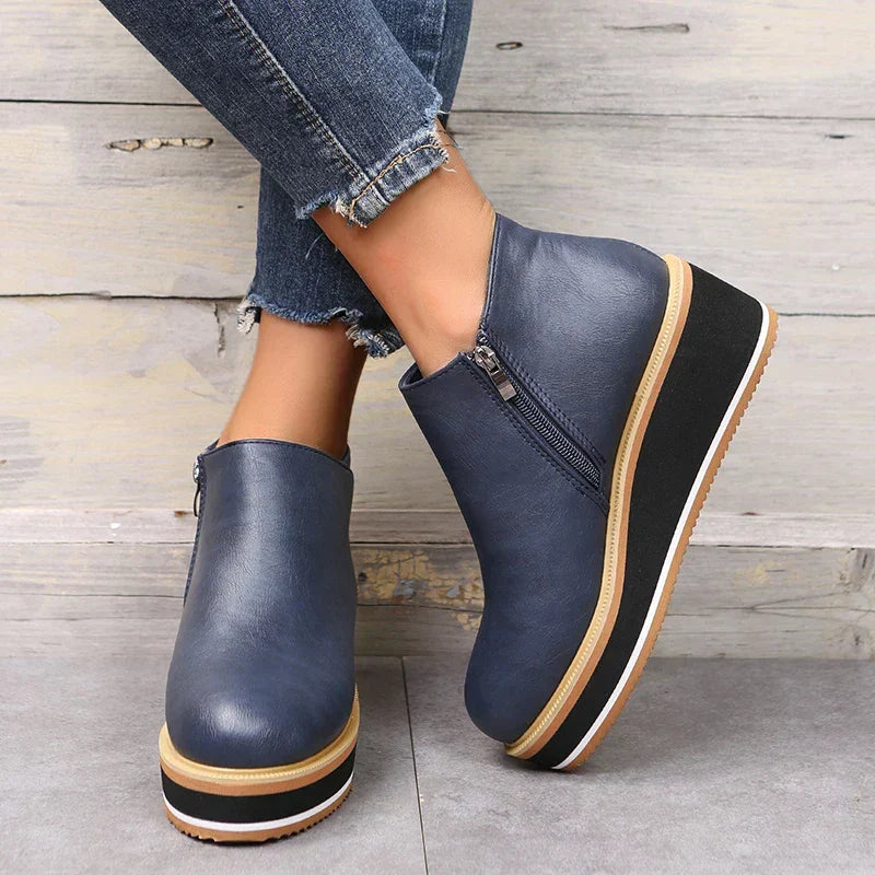 Drune | Stilvolle Stiefeletten mit Zipper und Plateau